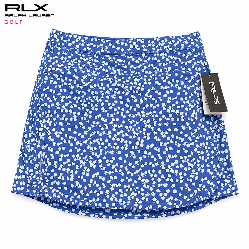 NEW RLX Ralph Lauren Golf Concept 1 Blue Multi Floral Print Skort Womens Small